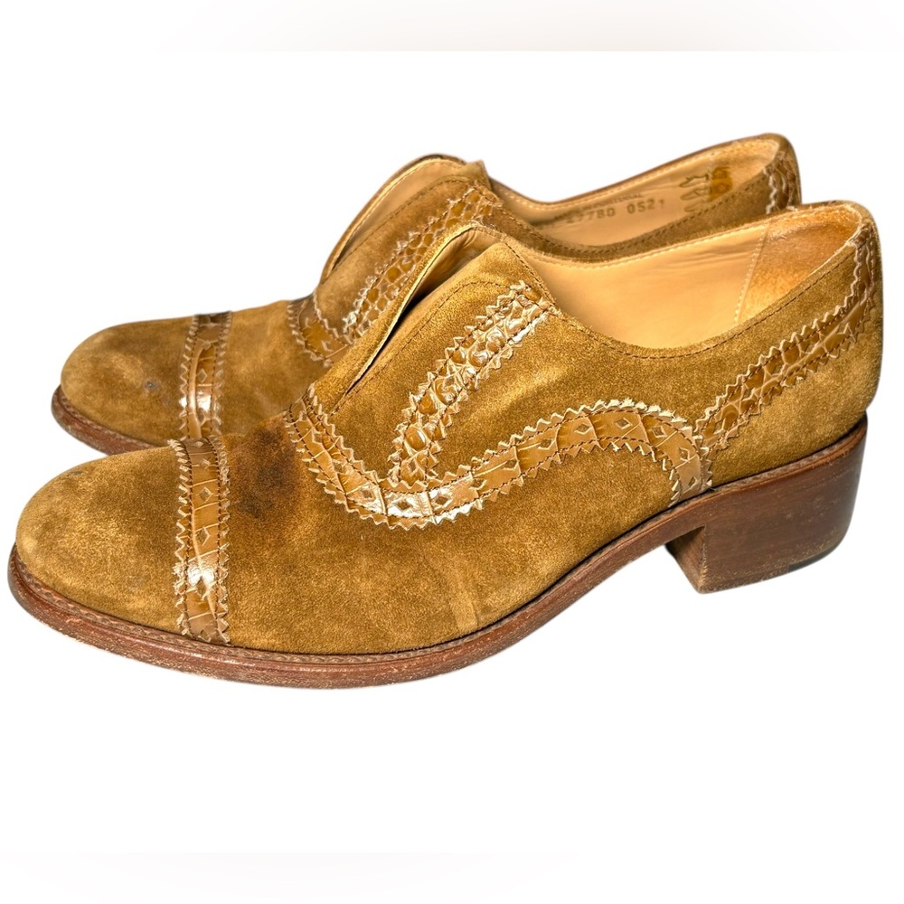 The Office of Angela Scott Ms. Arzner Suede Loafers Oxfords 35.5 Vintage